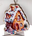 Weihnachts-Holz-Deko Häuserform zum