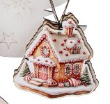 Weihnachts-Holz-Deko Häuserform zum