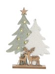 Felt Xmas trees with LED-Light and