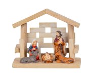 Krippenhaus mit Krippenfiguren h=12cm