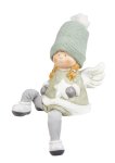 Winter girl with hat and angel wings &