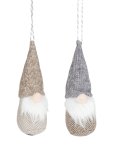 Fabric gnomes with grey & brown hat for