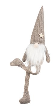 Fabric gnomes with soft legs brown with