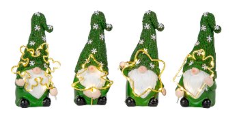 Weihnachts-Schlafmützenwichtel in grün