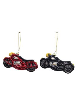 Xmas tree hanger "motorbike" Set of 2