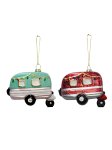 Xmas tree hanger "caravan" Set of 2