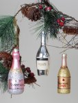 Xmas tree hanger "Champagne bottle" Set