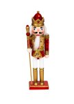 Nut Cracker red/white/gold standing