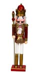 Nut Cracker red/white/gold standing