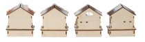 Wooden market houses h=10,5cm w=9cm with