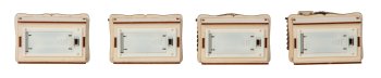 Wooden market houses h=10,5cm w=9cm with