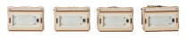 Wooden market houses h=10,5cm w=9cm with
