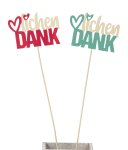 Metal flower stick "Herzlichen Dank"