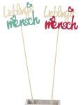 Metal flower stick "Lieblingsmensch"