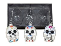 Glass skulls for hanging h=8,5cm in