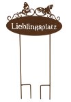 Gartenstecker "Lieblingsplatz" rost