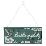 Metal sign turquois "Lieblingsplatz"