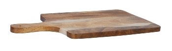 Wooden cutting board with white resin