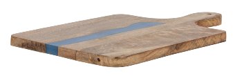 Holz-Schneidebrett mit blauem Harz