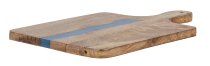 Holz-Schneidebrett mit blauem Harz