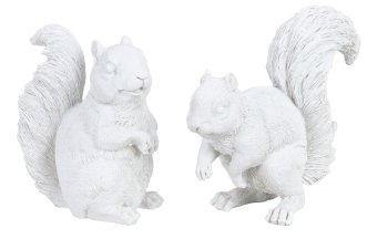 Eichhörnchen weiß h=15,5+17cm