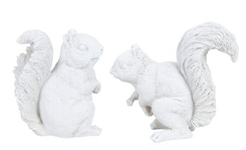 Eichhörnchen weiß h=15,5+17cm