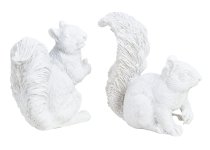 Eichhörnchen weiß h=10+10,5cm w=11cm