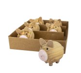 wooden decoration pigs h=3,5cm w=11cm,