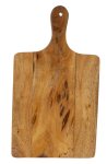Wooden cutting board with blue/green
