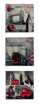 Bilddrucke 'London' 40cmx40cmx1,8cm