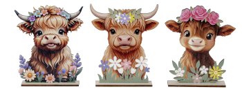 Highland Cow h=18cm w=12-15cm asst.