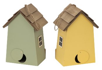 Holz-Vogelhaus zum Aufhängen h=22cm