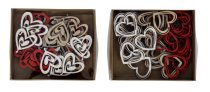 Wooden hearts w=3,5cm asst., Setprice