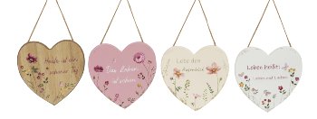 Wooden-Heart for hanging with words