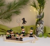 Wooden lucky charm (h=3,5+7cm) with