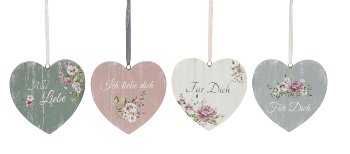 Wooden-Heart for hanging with words