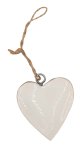 Wooden hearts 5x5cm in white color for