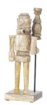 Holz-Nussknacker stehend braun h=29cm