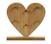 Wooden heart stand h=25,5cm w=26cm