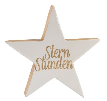 Wooden star decoration "Stern Stunden"