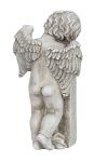 Tomb angel behind stone "Wir vermissen