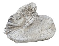 Tomb angel lying on stone "Wir vermissen
