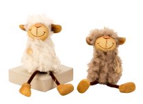 sheep with curly hair w. soft leg h=13cm