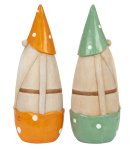 Sleeping gnome in turquois & orange