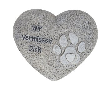 Grabherz mit Spruch "Wir