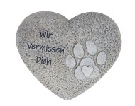 Grabherz mit Spruch "Wir