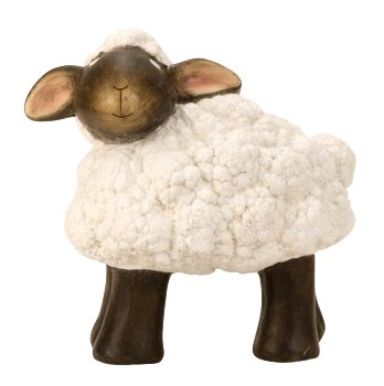 sheep white glitter h=34cm w=34cm mail