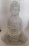 Buddha sitzend creme h=30cm, B-WARE!