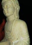 Buddha sitzend creme h=30cm, B-WARE!