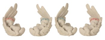 Baby angel liying in wings h=8,5cm